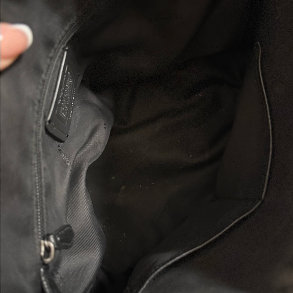 Coach Midnight Black Leather Shoulder Bag - Picture 8 of 8
